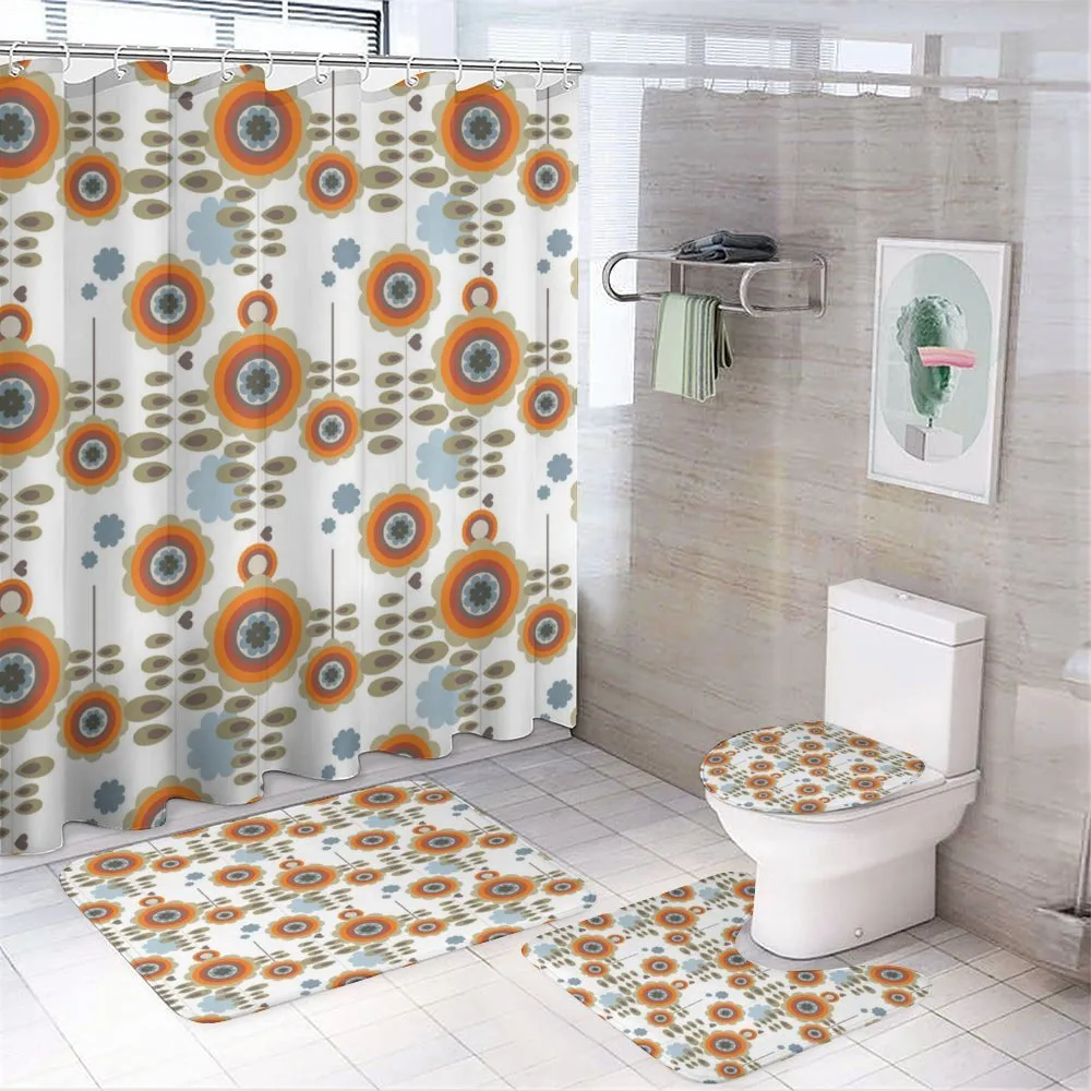 Floral Abstract Petals Art — 4-Piece Bathroom Set preview