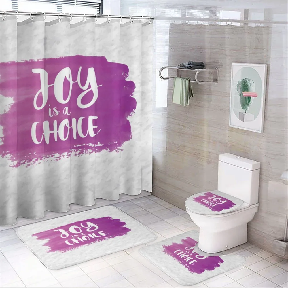 Joy is a Choice Words Art — 4-Piece Bathroom Set preview