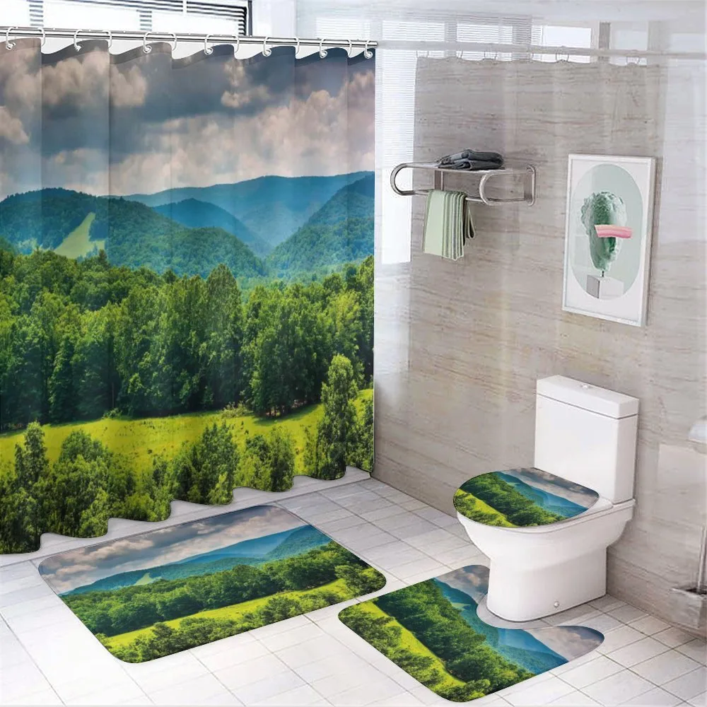 Landscape of Mountains — 4-Piece Bathroom Set preview