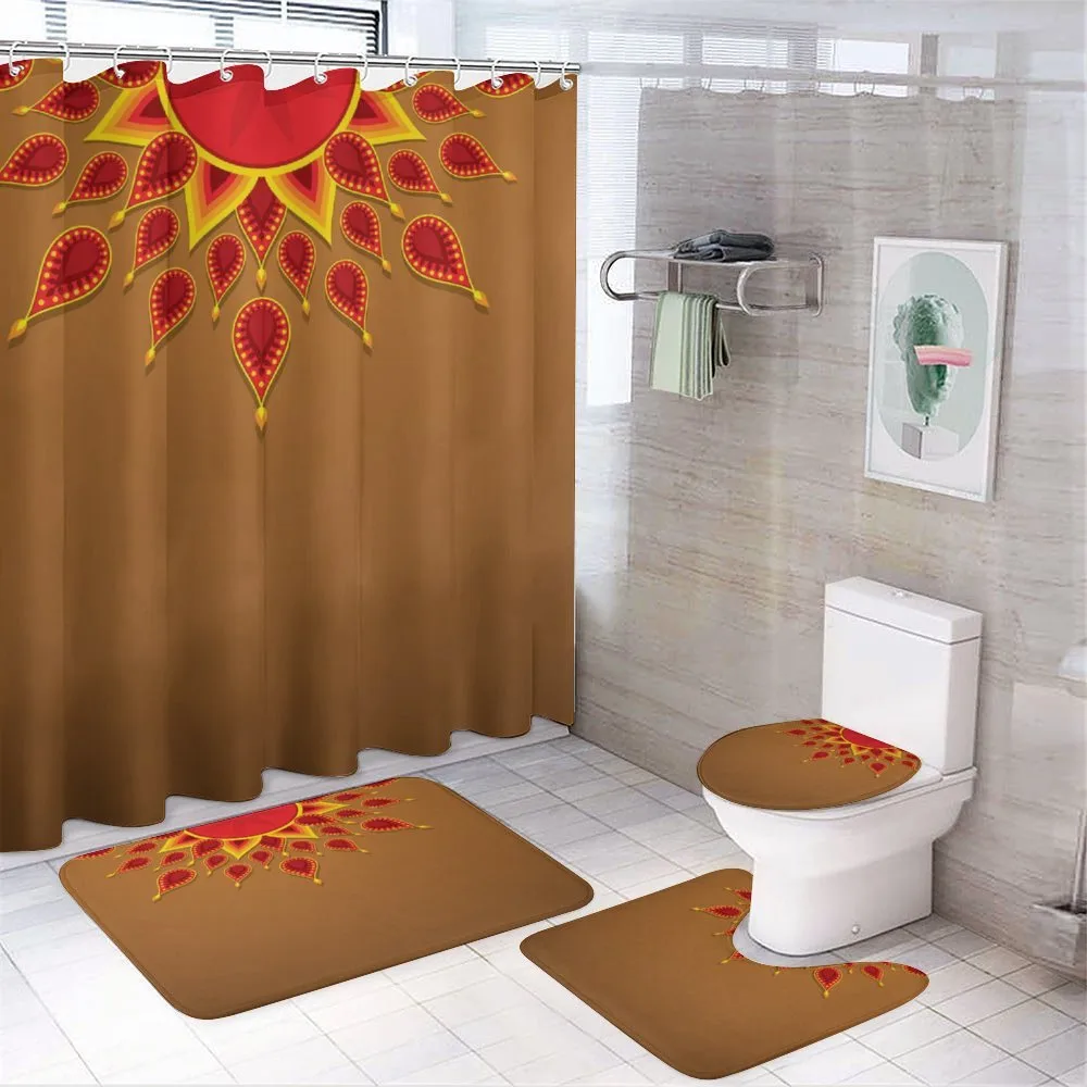 Oriental Paisley Design — 4-Piece Bathroom Set preview