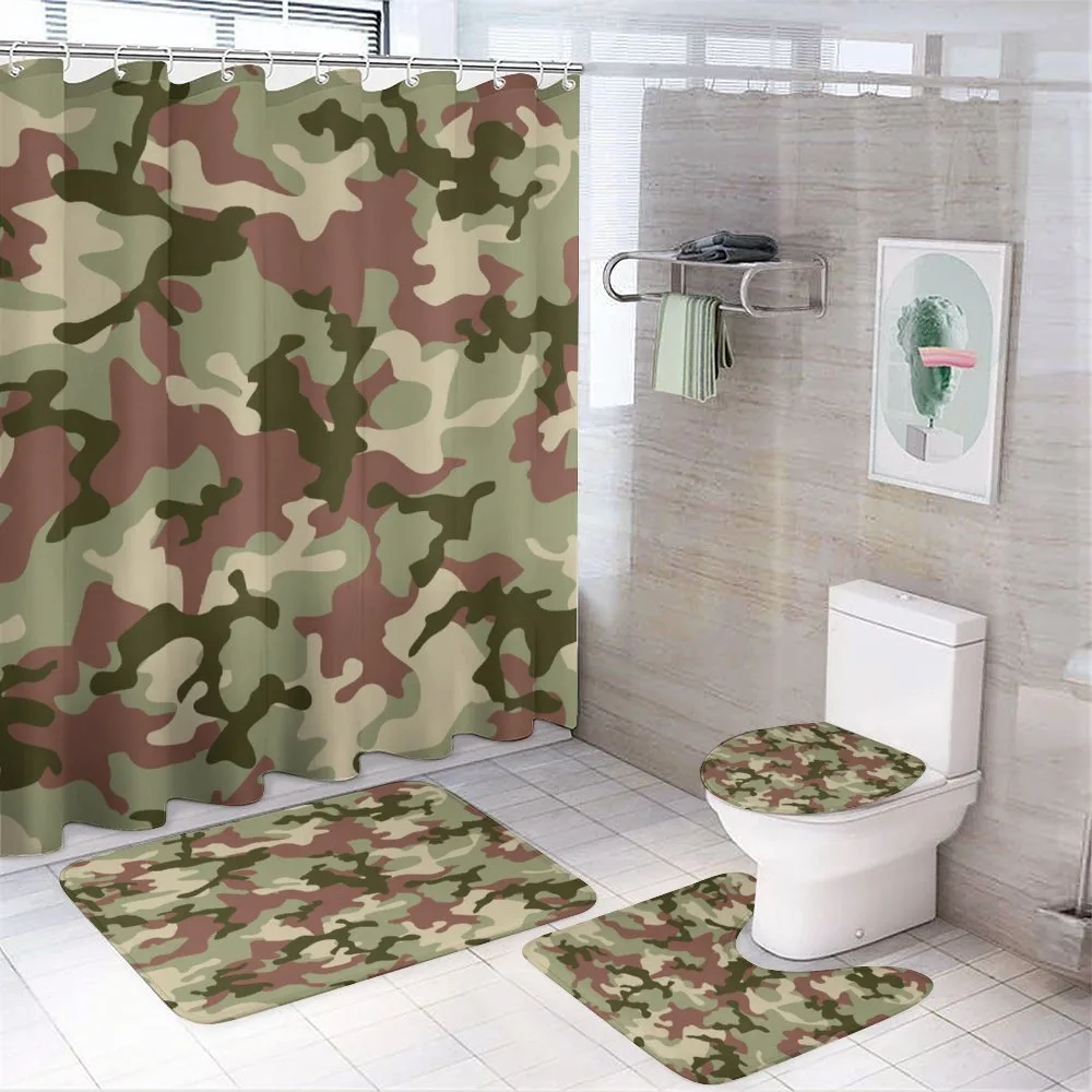 Pattern in Forest Colors — 4-Piece Bathroom Set preview
