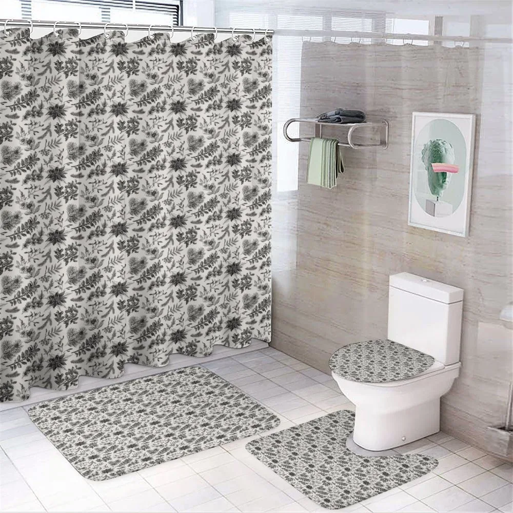 Sketch Christmas Berries — 4-Piece Bathroom Set preview