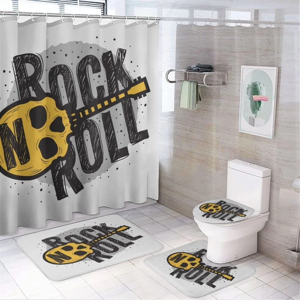 Skull Shaped Guitar — 4-Piece Bathroom Set preview