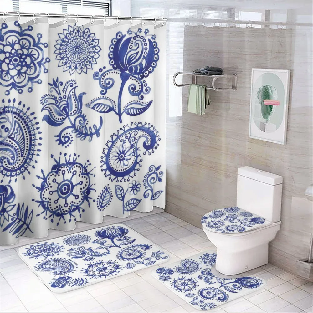 Watercolor Mandala — 4-Piece Bathroom Set preview