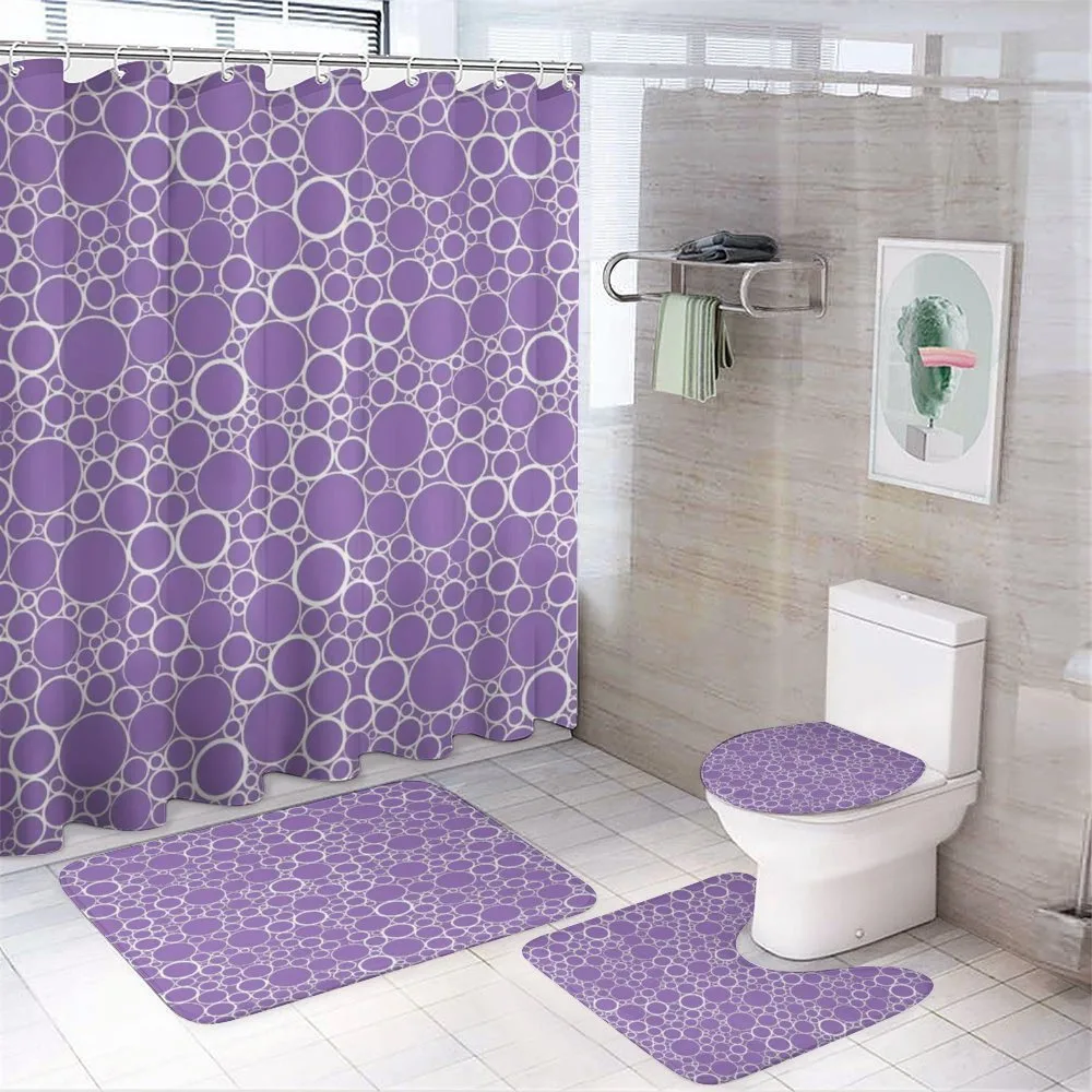 Abstract Fractal Circles — 4-Piece Bathroom Set preview