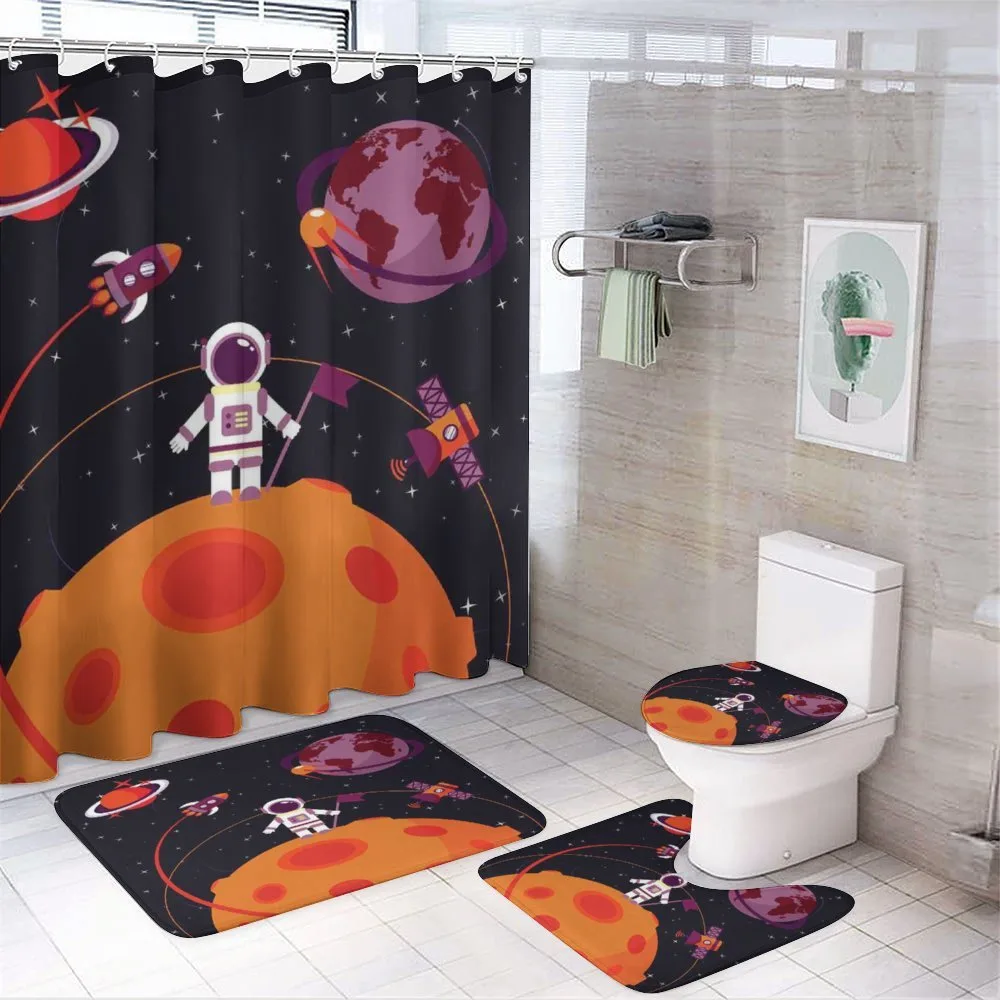 Astronaut Moon Rockets — 4-Piece Bathroom Set preview