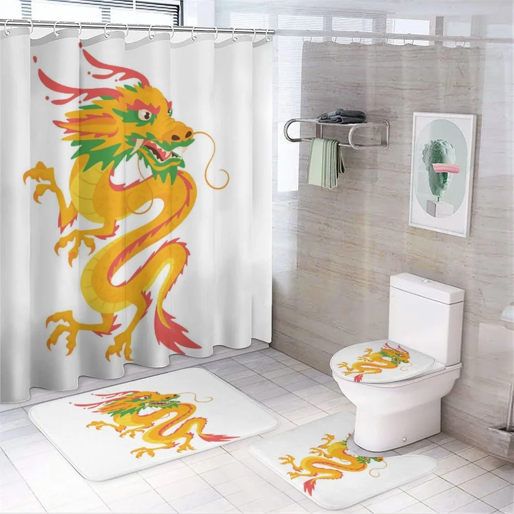 Fierce Animal Cartoon Design — 4-Piece Bathroom Set preview