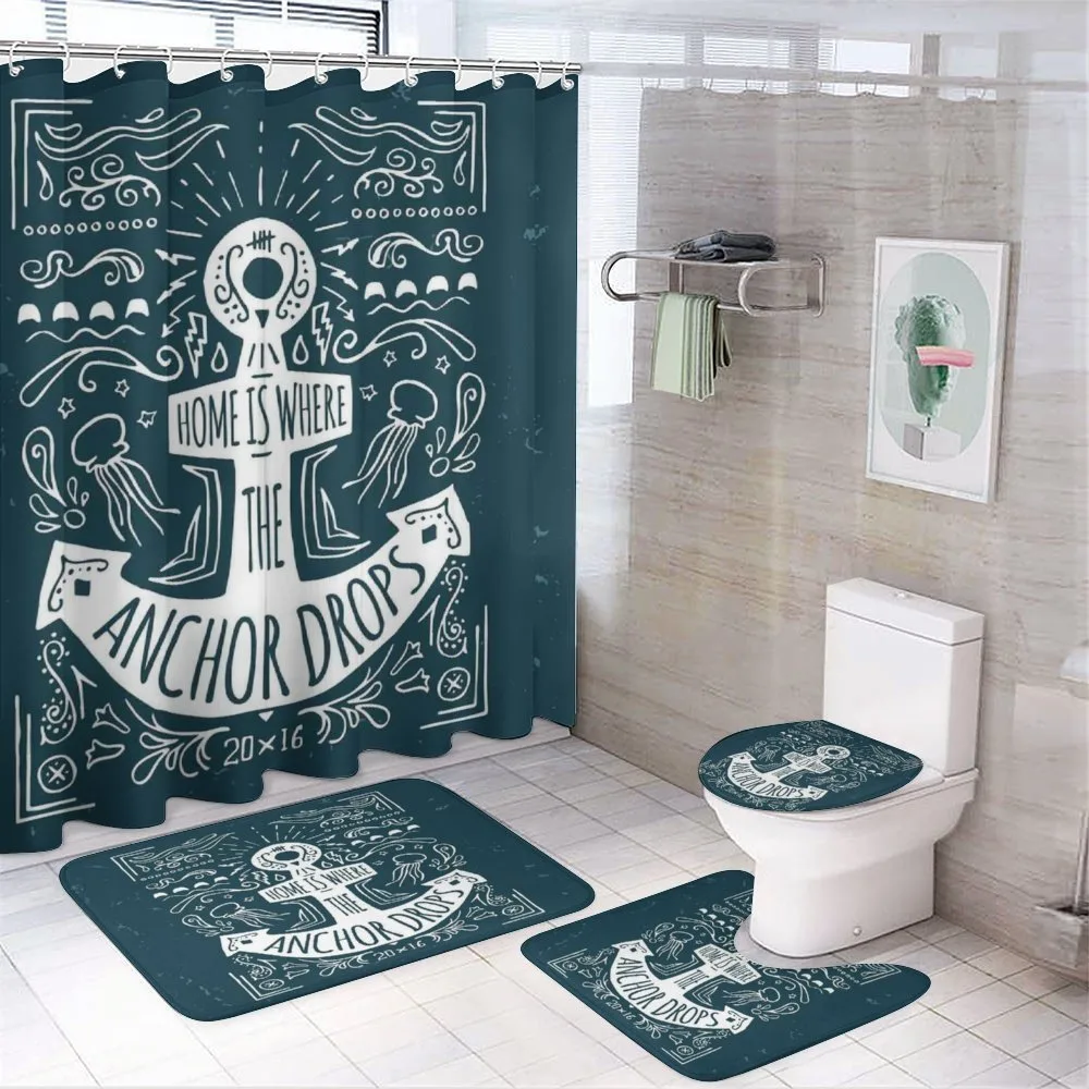 Hand Drawn Hipster — 4-Piece Bathroom Set preview