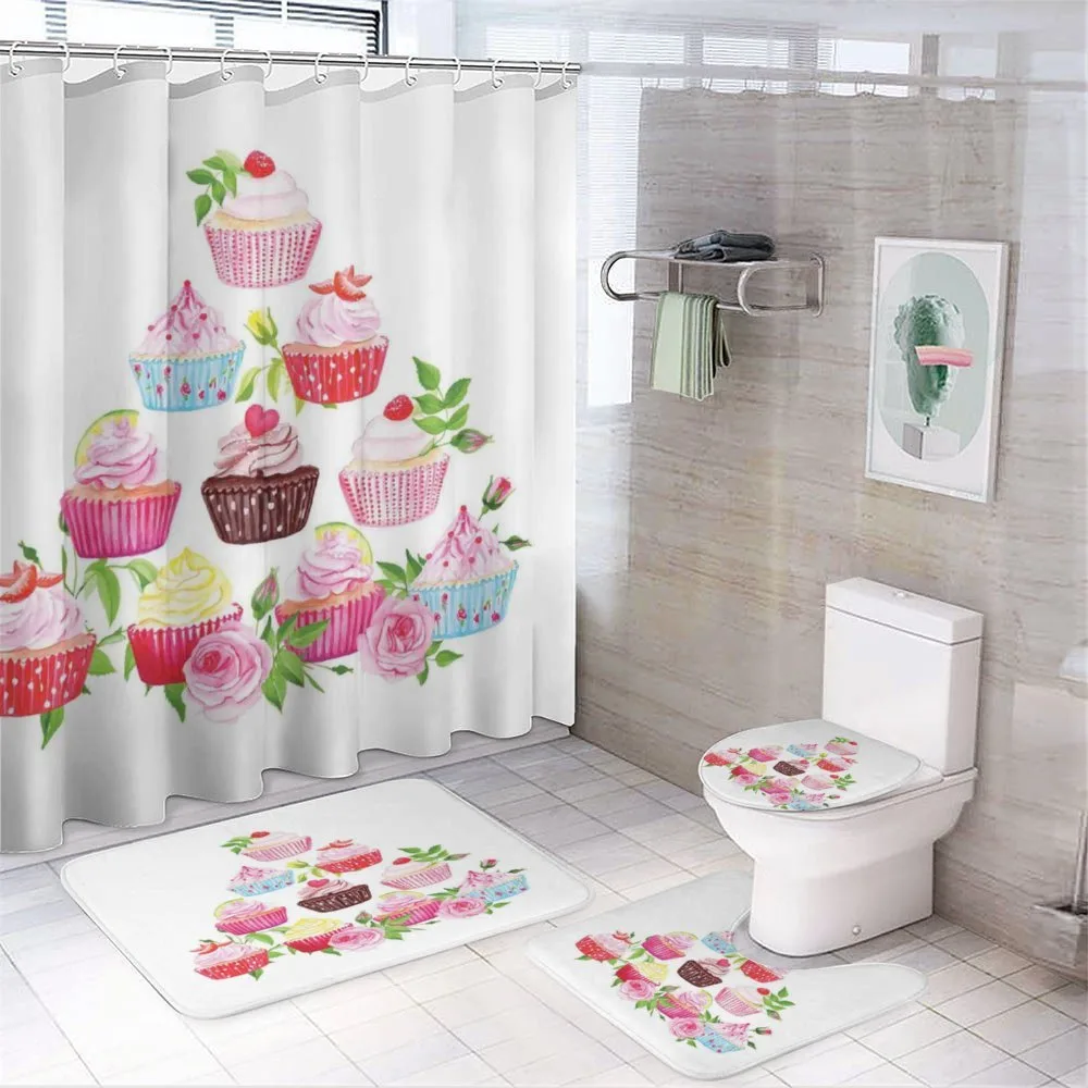 Pyramids of Cupcakes — 4-Piece Bathroom Set preview