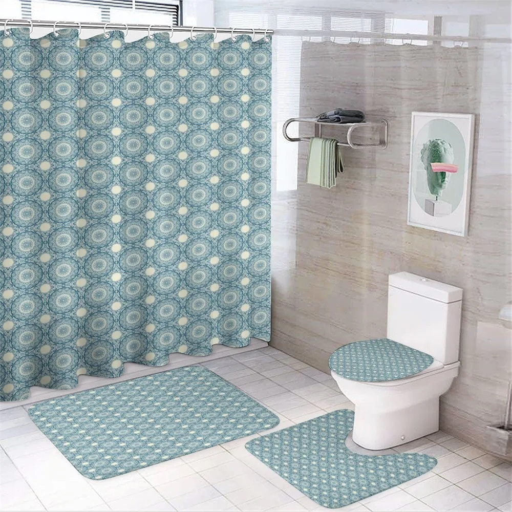 Wavy Strokes Ethnic — 4-Piece Bathroom Set preview