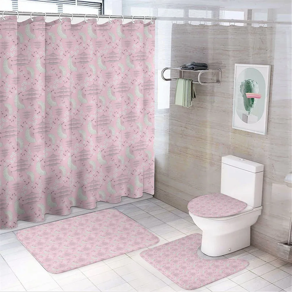 Blossoming Cherry Flowers — 4-Piece Bathroom Set preview