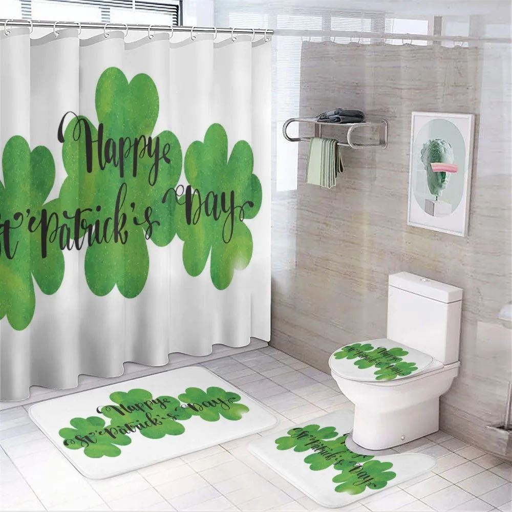 Cursive St Patrick's Day — 4-Piece Bathroom Set preview
