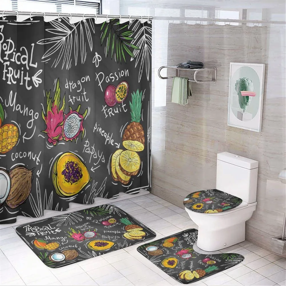 Mango Dragon Fruit Papaya — 4-Piece Bathroom Set preview