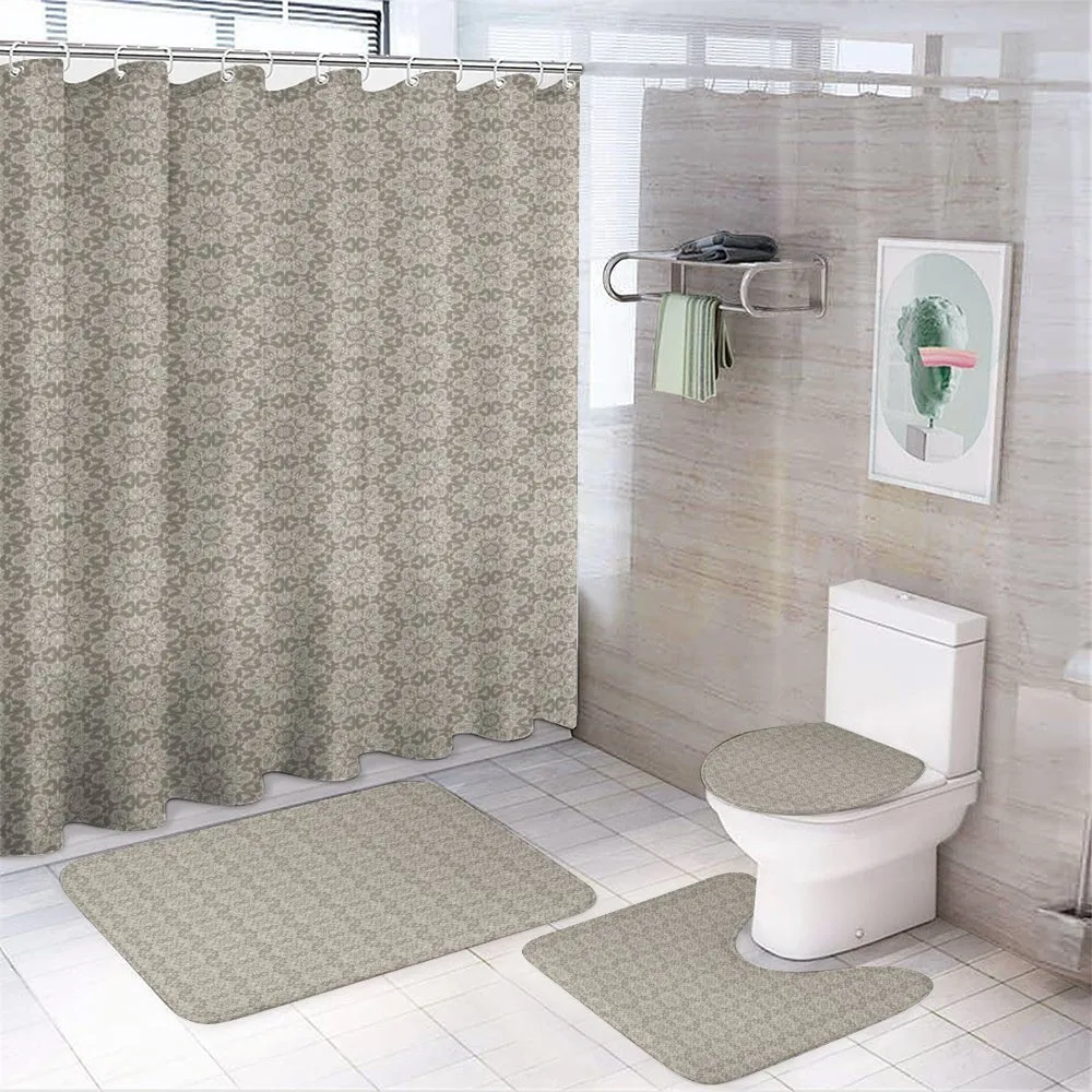 Medieval Flowers Swirls — 4-Piece Bathroom Set preview