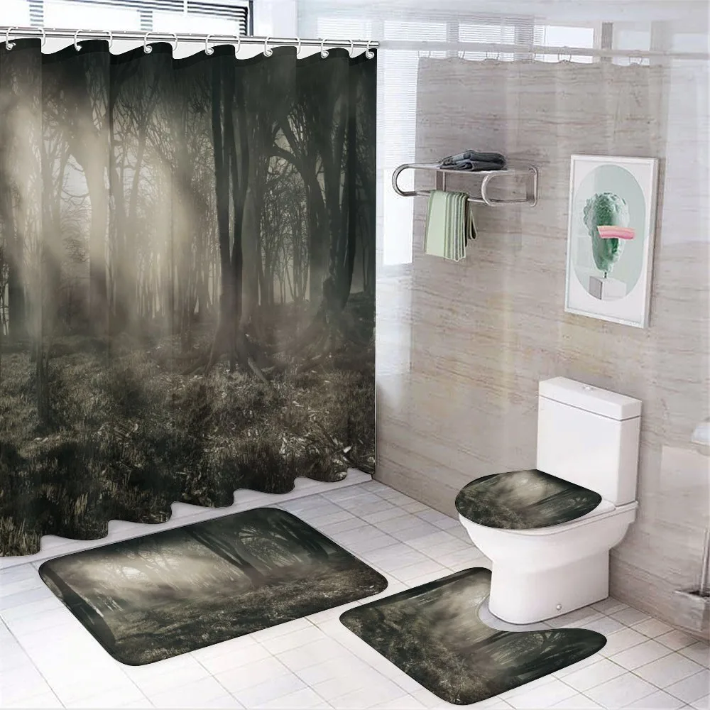 Nostalgic Dark Forest — 4-Piece Bathroom Set preview