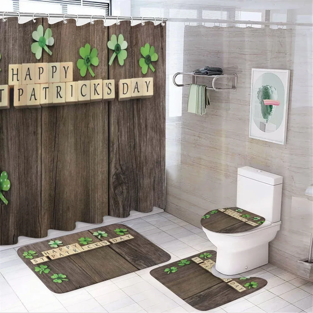 Paper Shamrocks — 4-Piece Bathroom Set preview