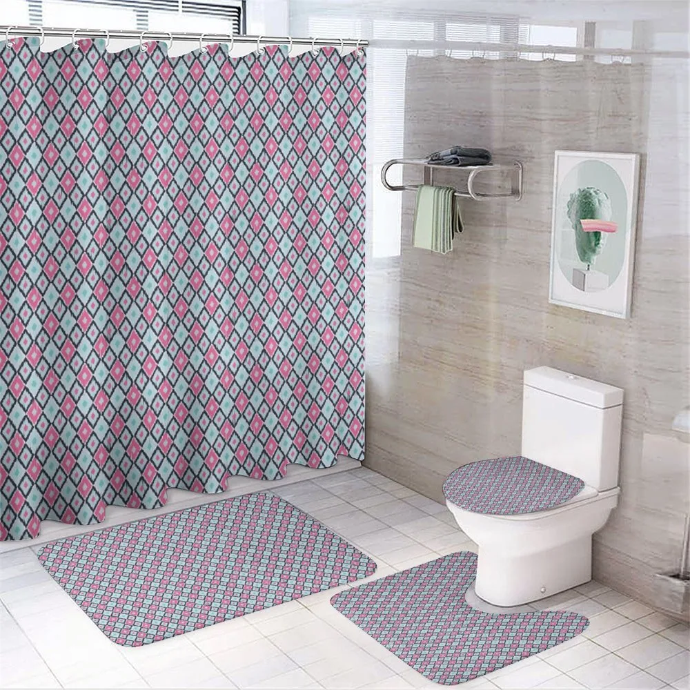 Boho Rhombus Pastel — 4-Piece Bathroom Set preview