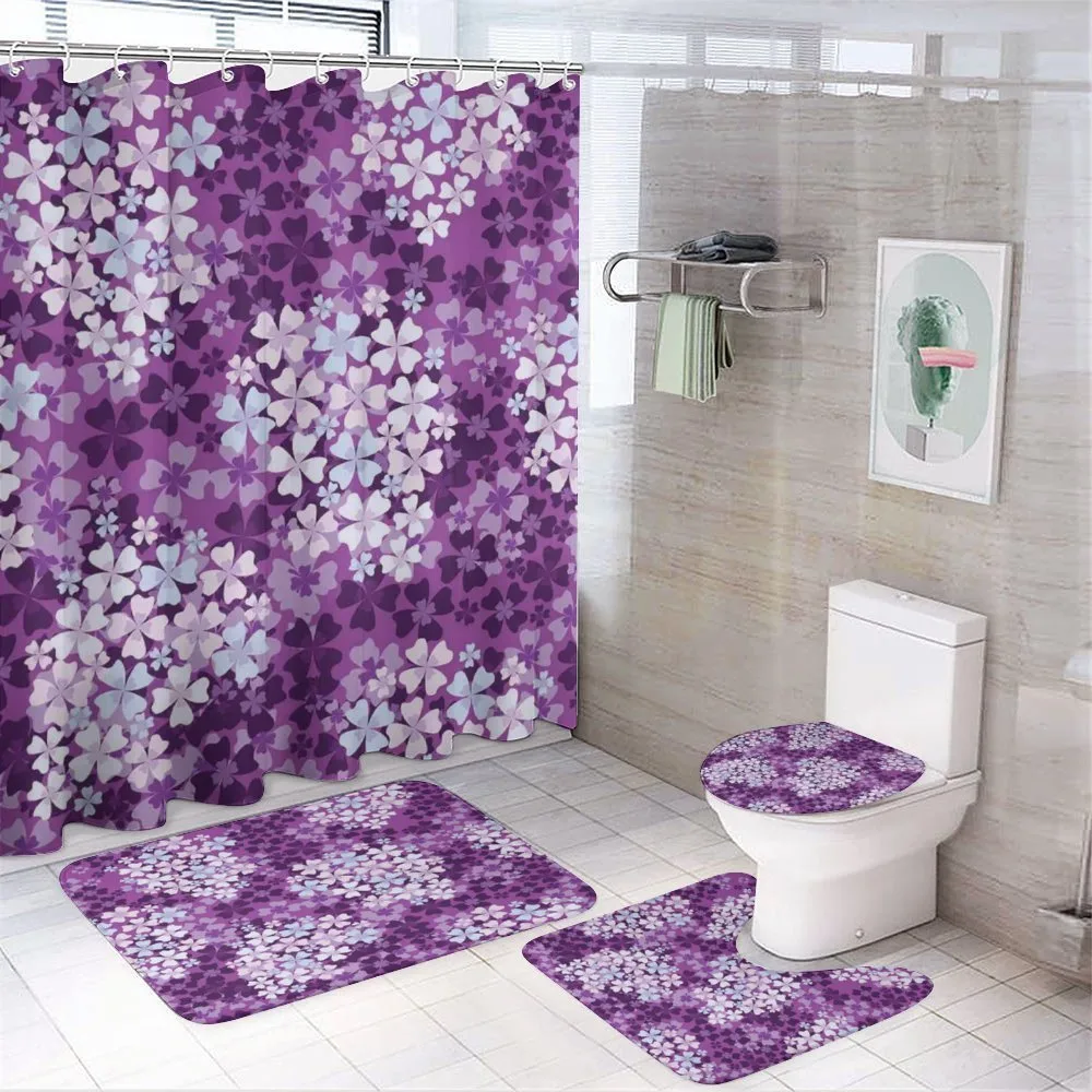 Hydrangea Lilacs Field — 4-Piece Bathroom Set preview