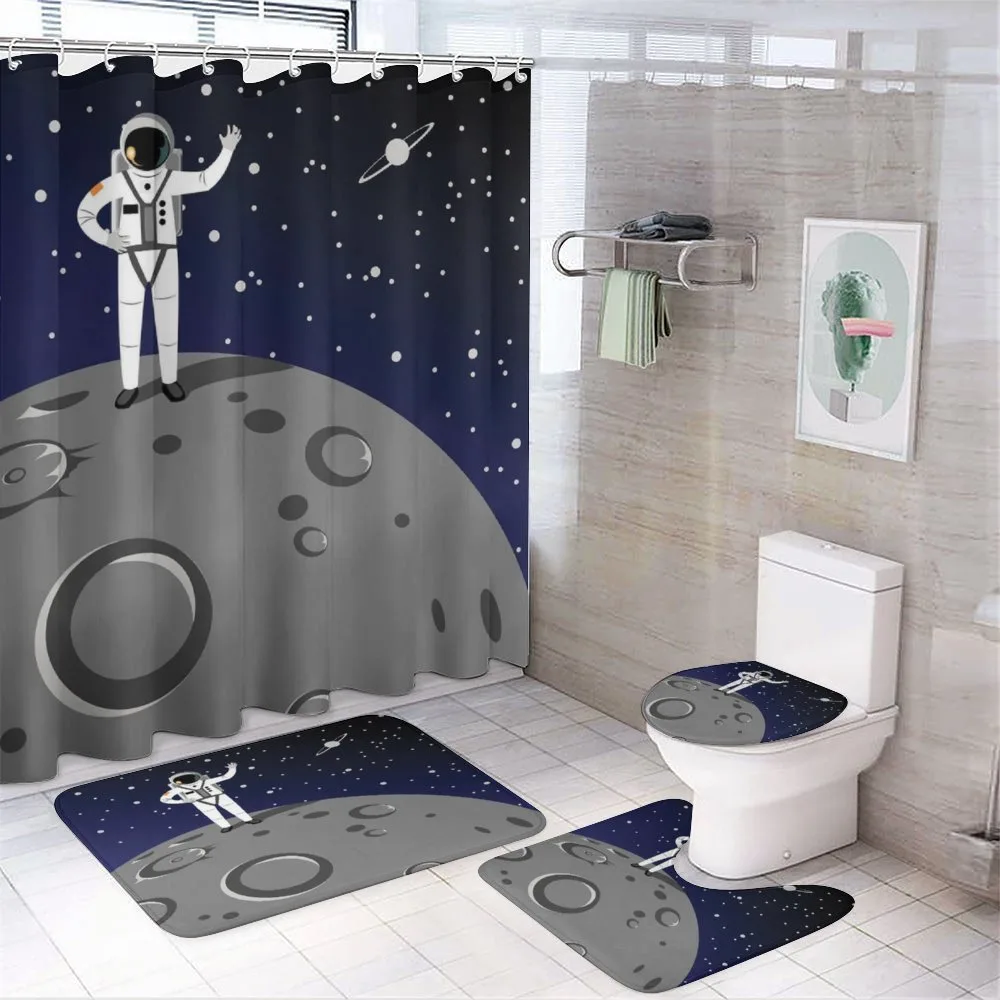 Man Landed on Moon — 4-Piece Bathroom Set preview