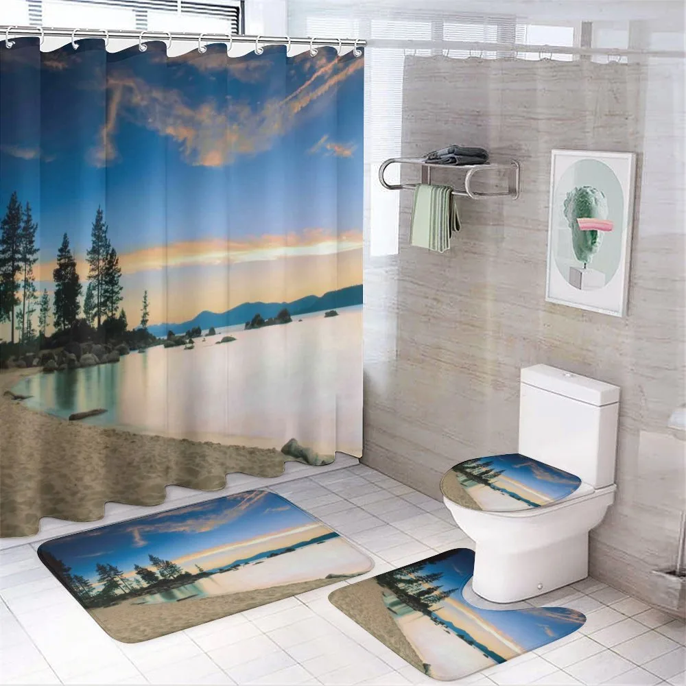 Peaceful Paradise Trees — 4-Piece Bathroom Set preview