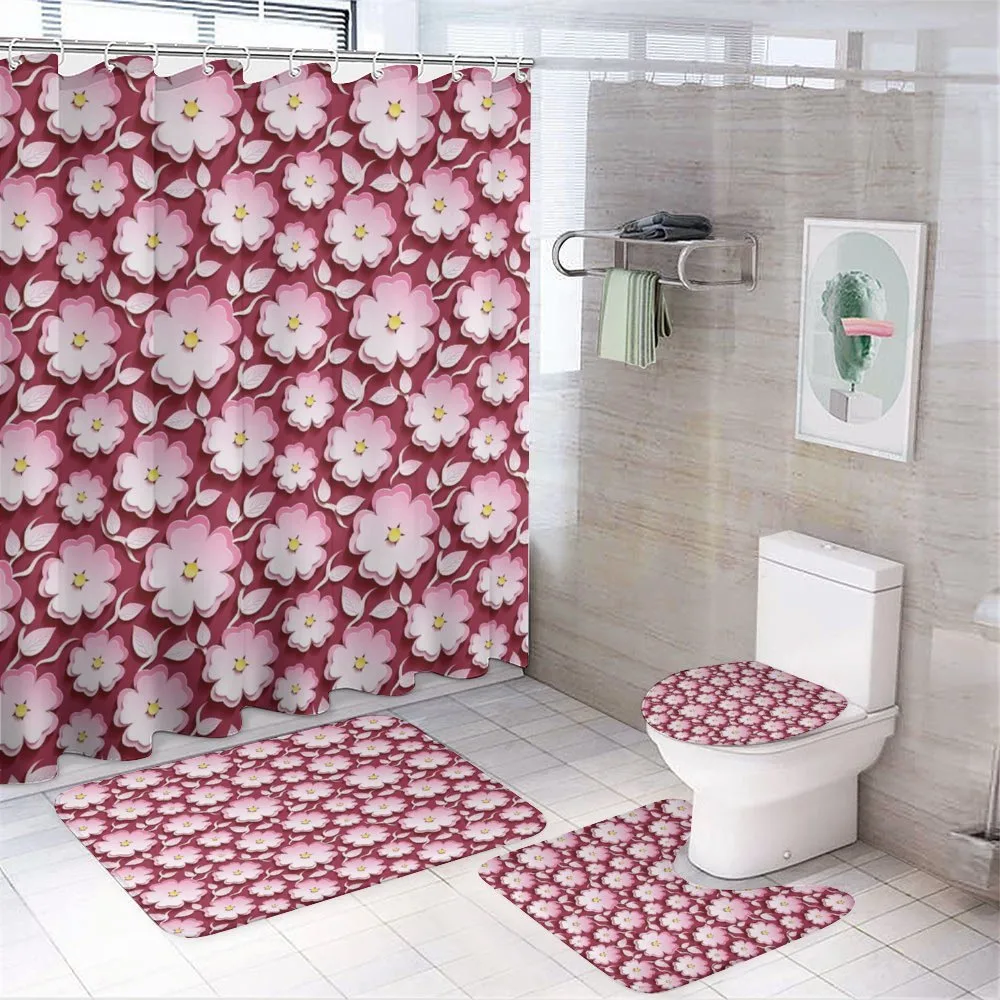 Petal of Japanese Cherry 4-Piece Bathroom Set product video