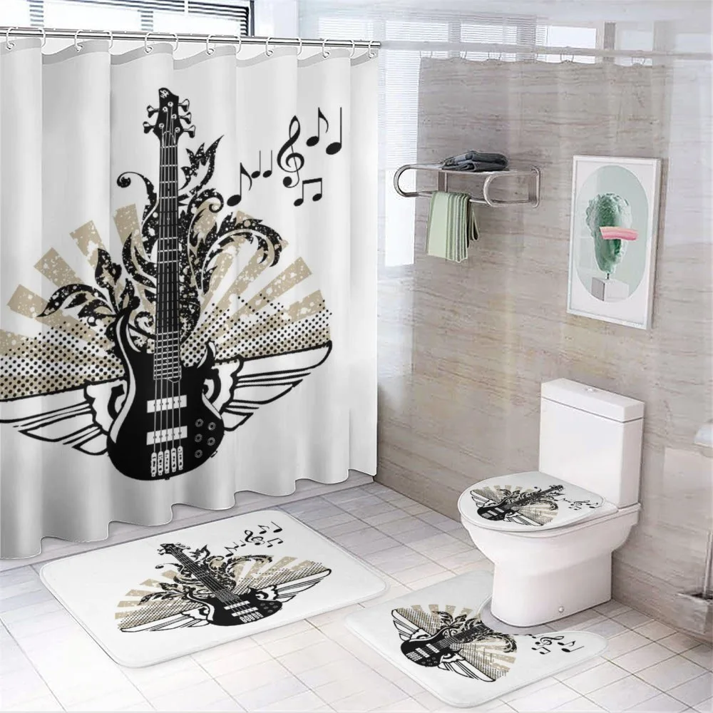 Rock and Roll Pattern — 4-Piece Bathroom Set preview