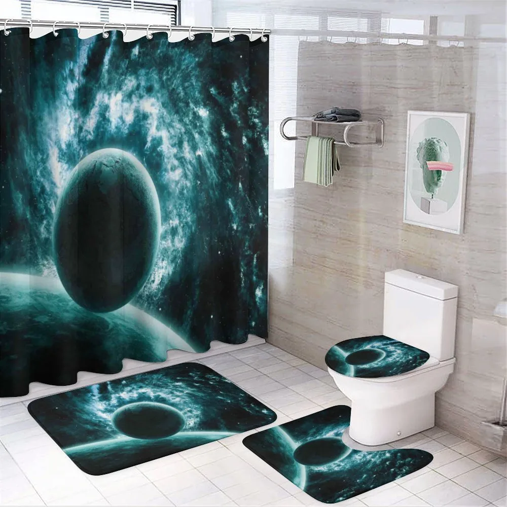 Solar System Star Scenery — 4-Piece Bathroom Set preview