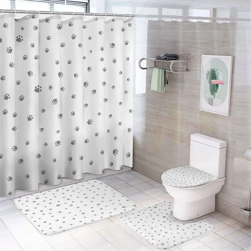 Animal Foot Prints — 4-Piece Bathroom Set preview