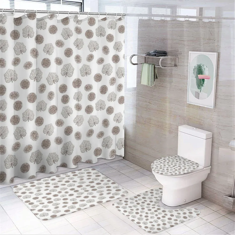 Earth Tone Leaves — 4-Piece Bathroom Set preview