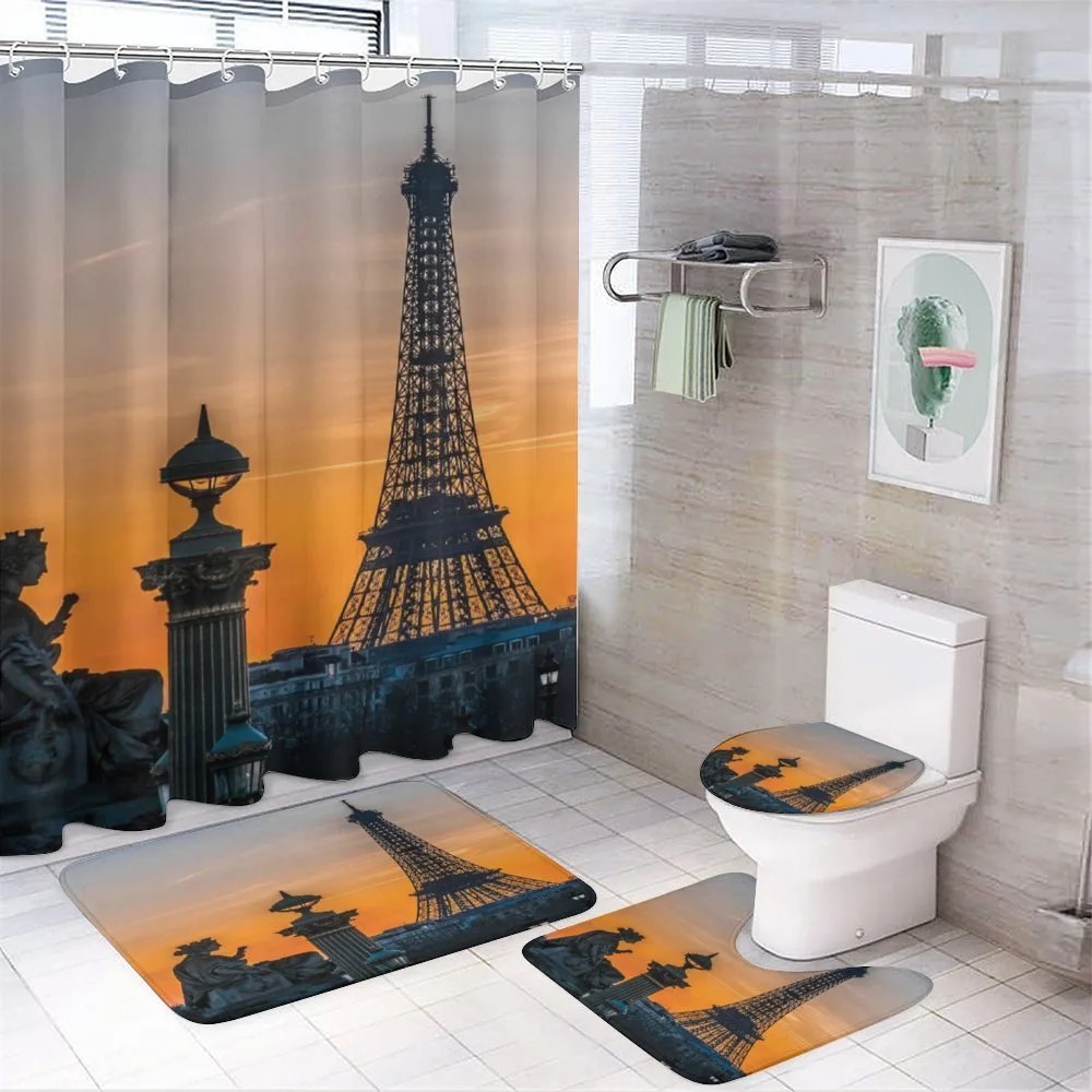 Historic Sunset Sky Scenery — 4-Piece Bathroom Set preview