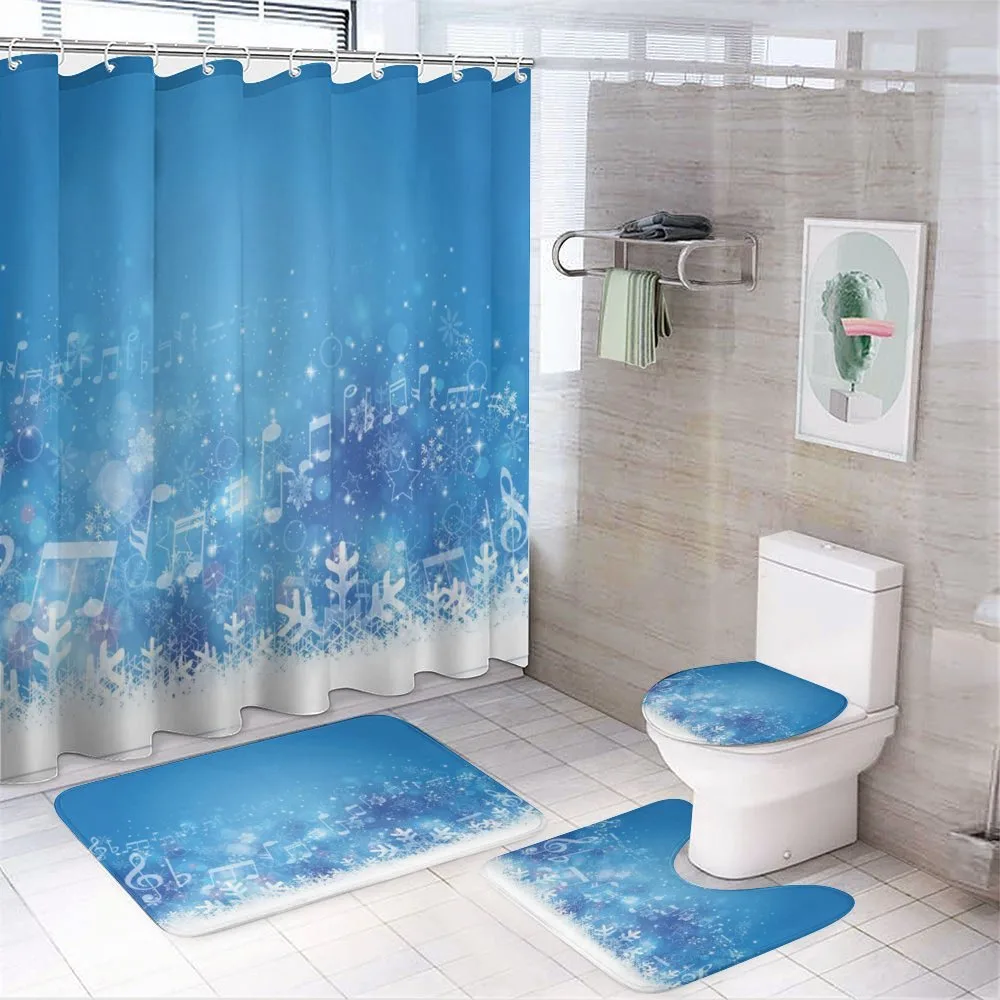 Music Notes Snowflakes — 4-Piece Bathroom Set preview