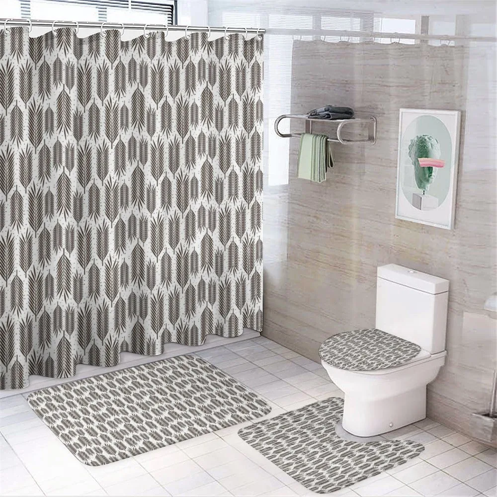 Palm Tree Leaves — 4-Piece Bathroom Set preview
