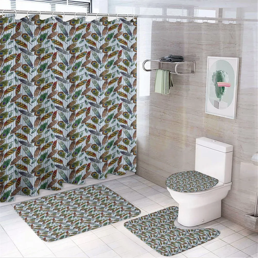 Peacock Tribal — 4-Piece Bathroom Set preview
