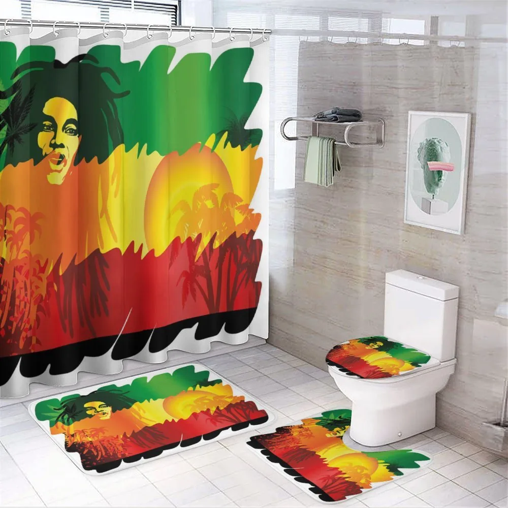 Reggae Music Singer 4-Piece Bathroom Set product video