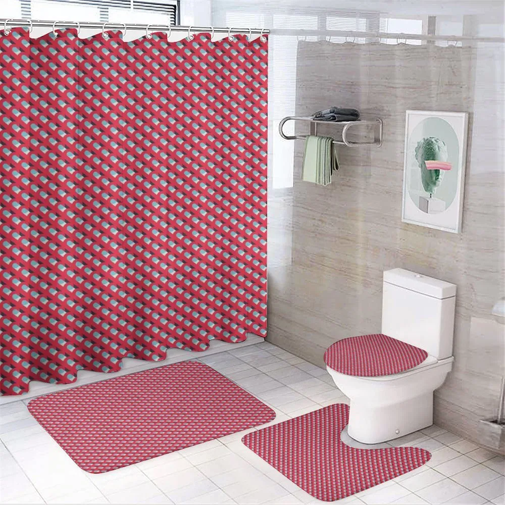 Retro Simple Ornaments — 4-Piece Bathroom Set preview