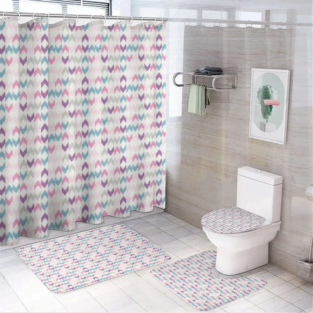 Vector Chevron Design — 4-Piece Bathroom Set preview