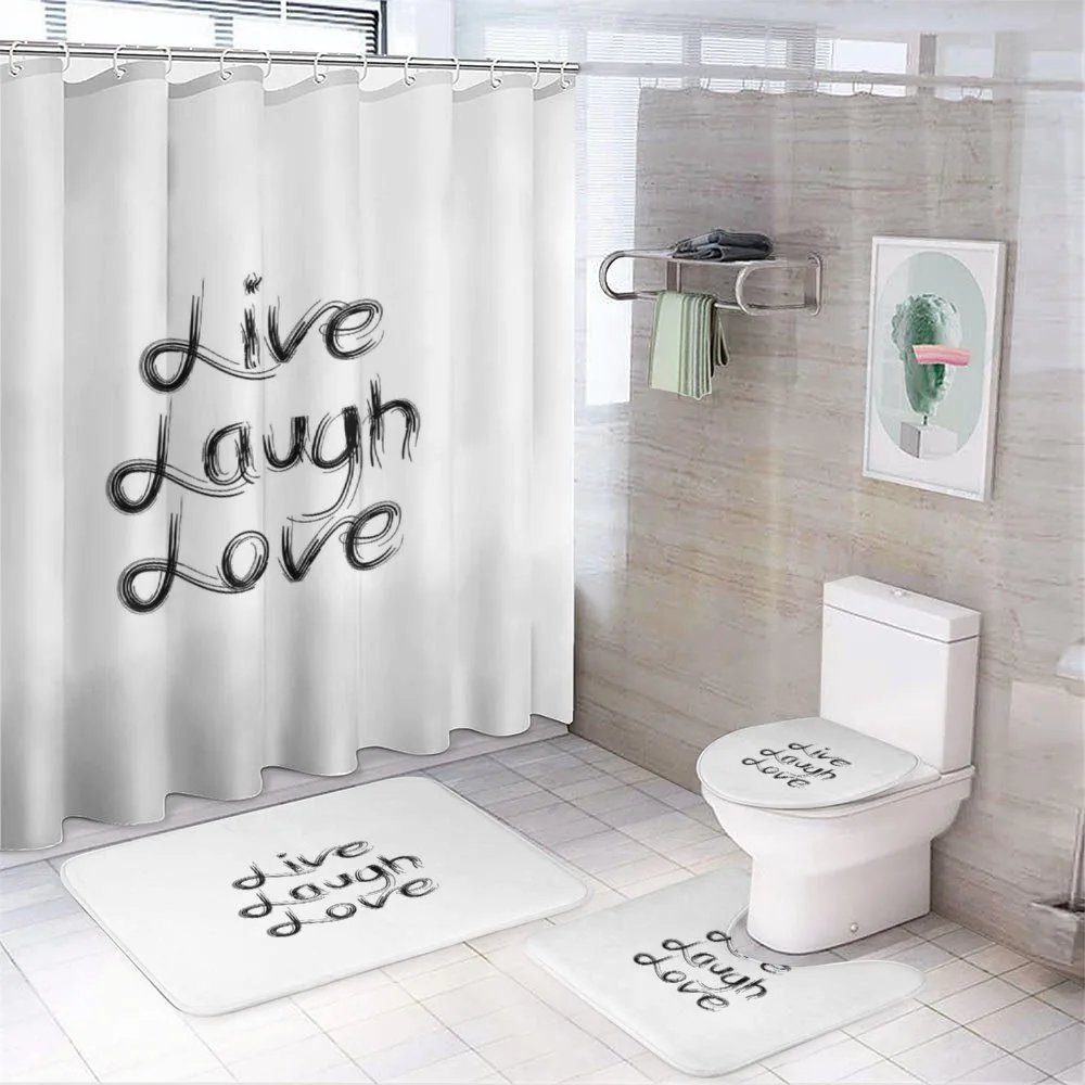 Black Words — 4-Piece Bathroom Set preview