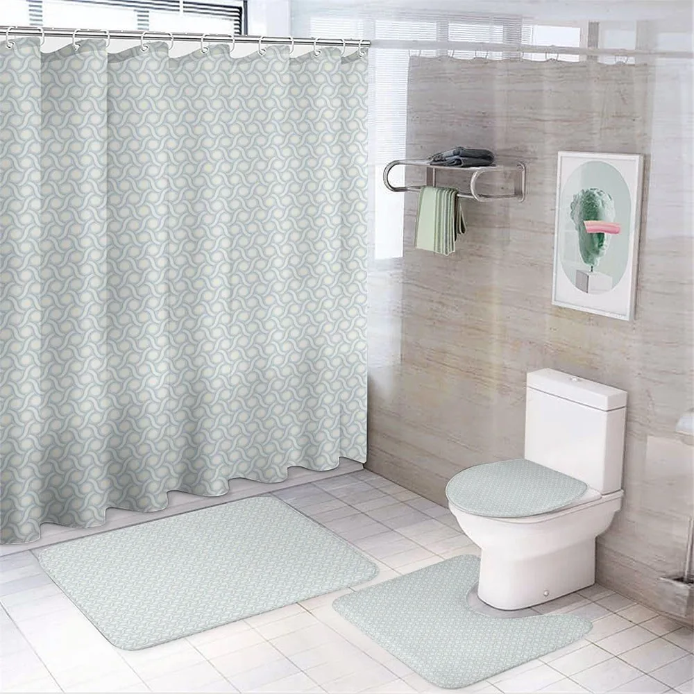 Circles Stripes — 4-Piece Bathroom Set preview