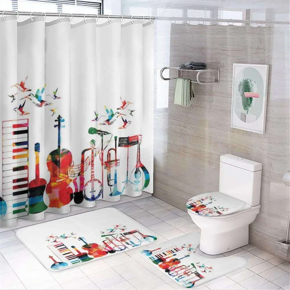 Colorful Instruments — 4-Piece Bathroom Set preview