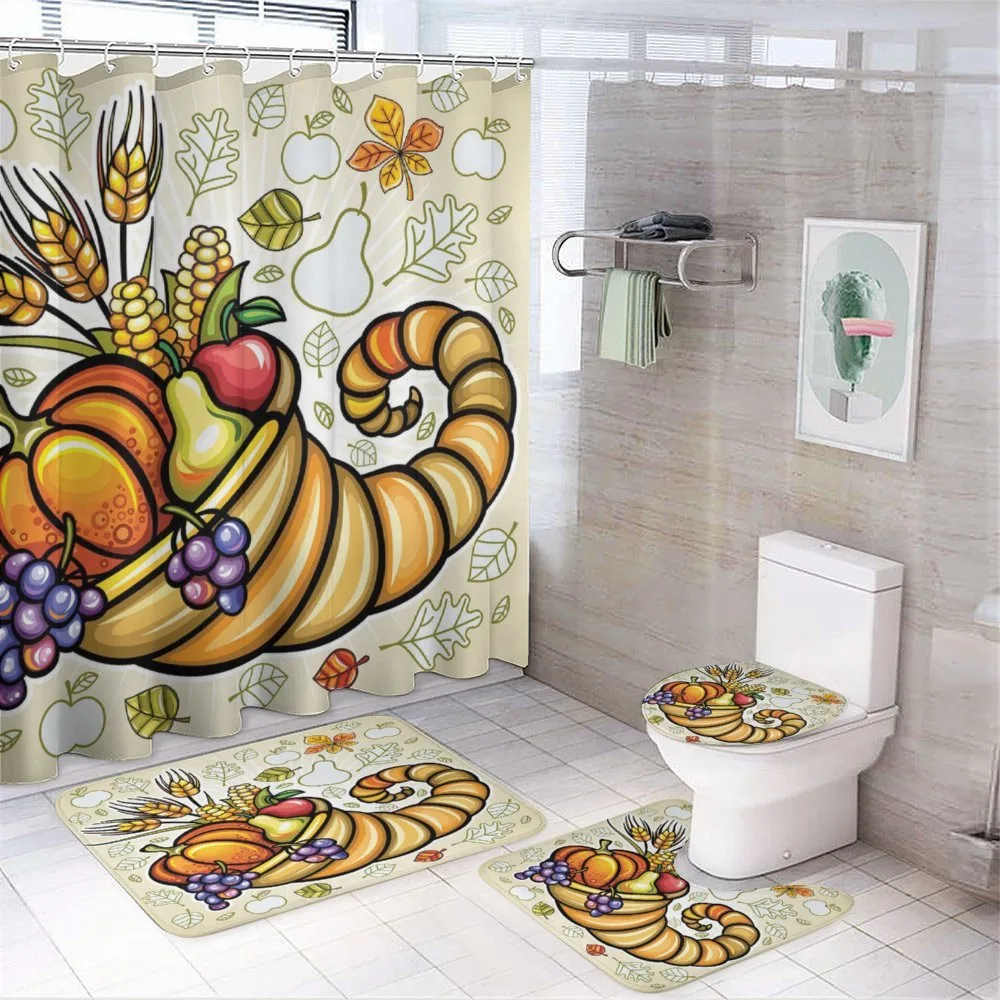 Cornucopia Theme Food — 4-Piece Bathroom Set preview