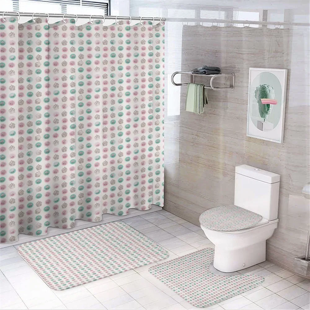 Creamy Cupcakes in Rounds — 4-Piece Bathroom Set preview