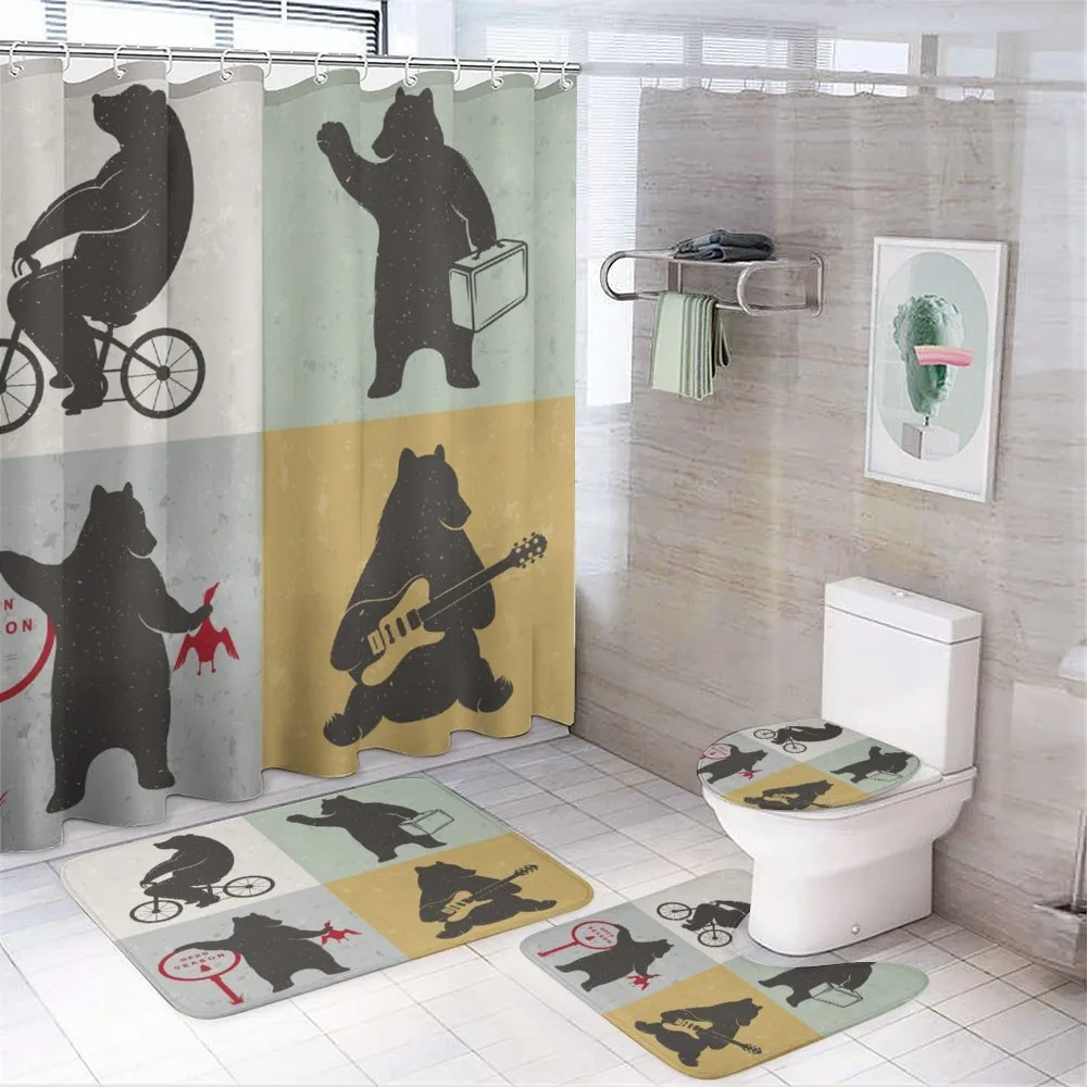 Funny Frames Drawing Style — 4-Piece Bathroom Set preview