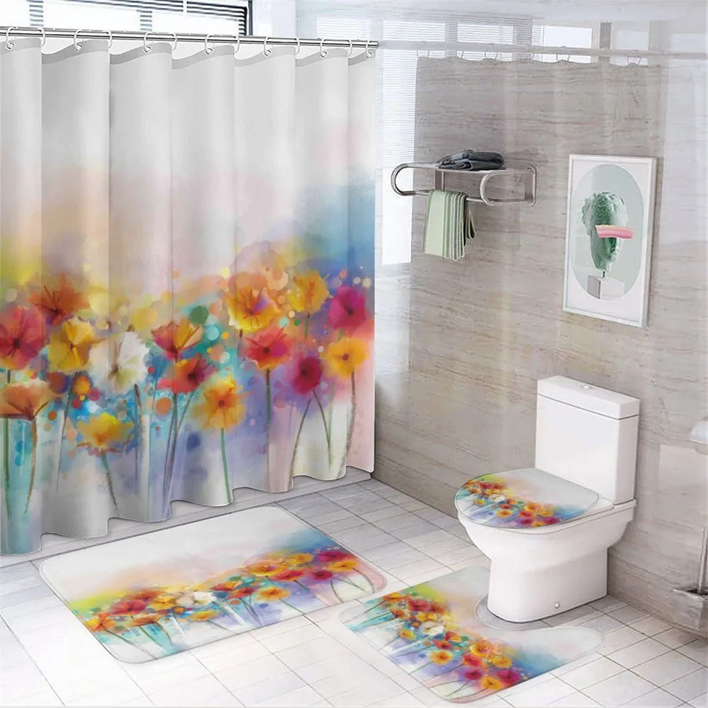 Gerbera Flower Bouquet — 4-Piece Bathroom Set preview
