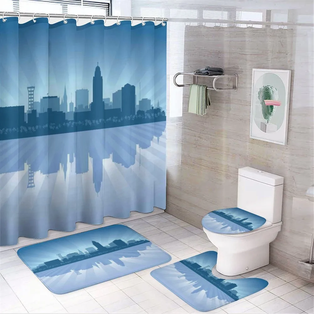 Lincoln City Skyline — 4-Piece Bathroom Set preview