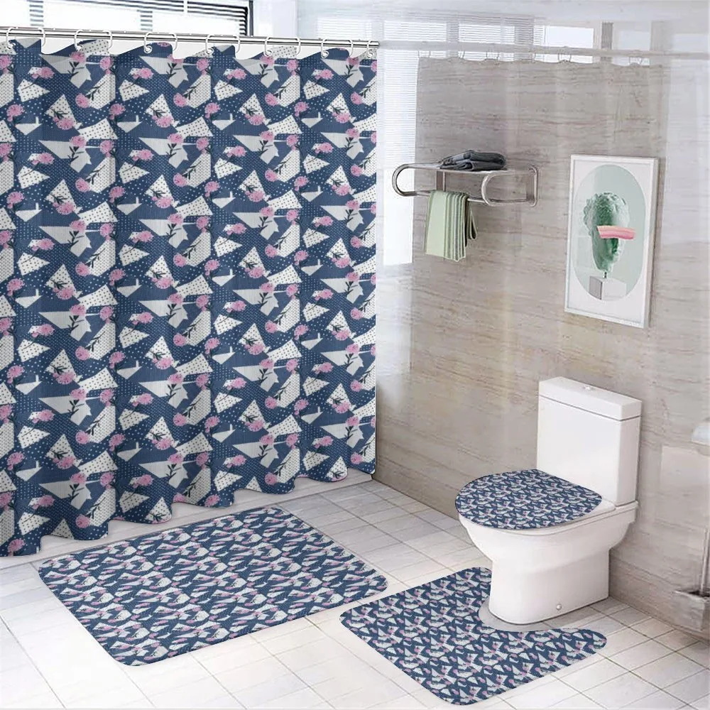 Modern Chrysanthemum — 4-Piece Bathroom Set preview