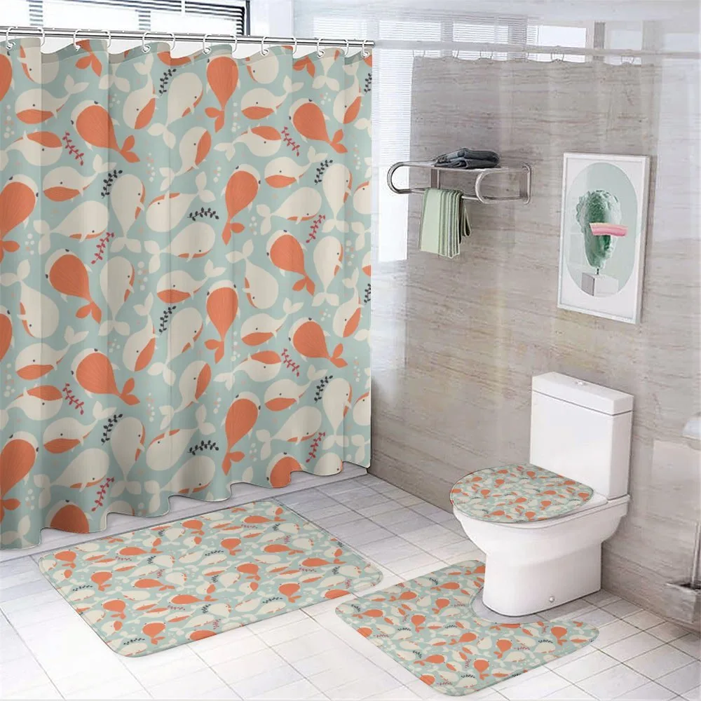 Ocean Animal Whales — 4-Piece Bathroom Set preview