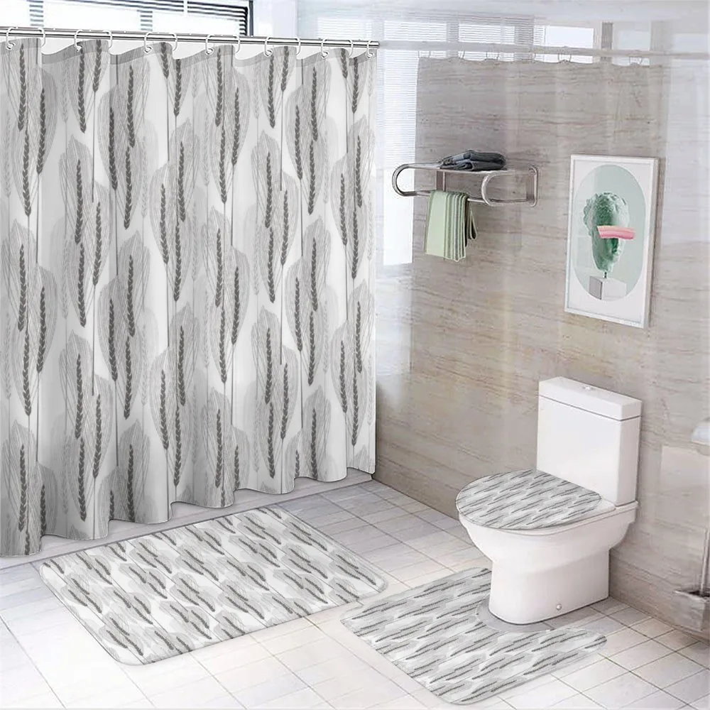 Wheat Branches Botanical — 4-Piece Bathroom Set preview