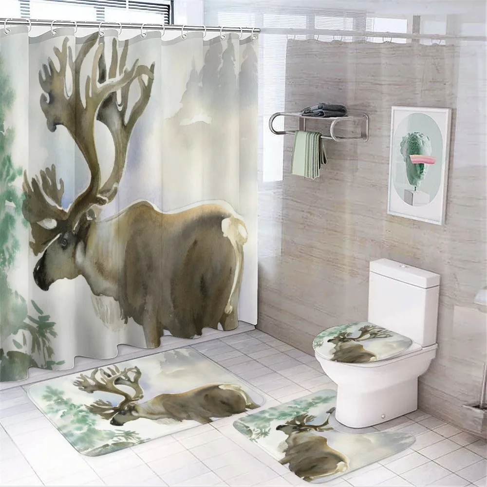 Winter Forest Paint Style — 4-Piece Bathroom Set preview