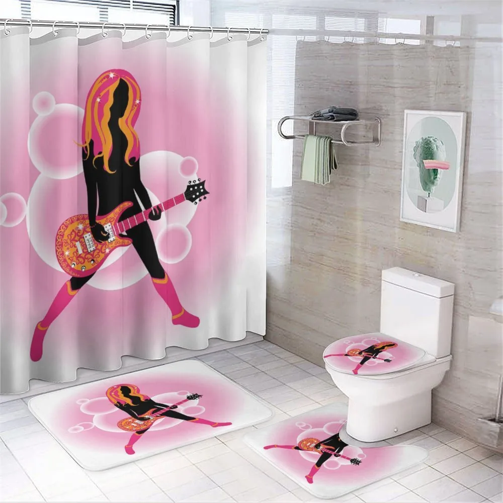 Woman with Guitar — 4-Piece Bathroom Set preview