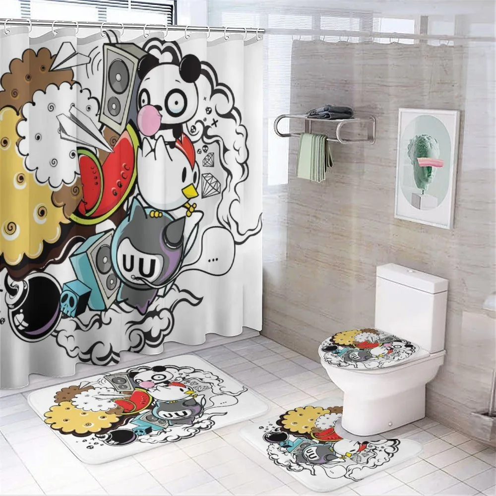 Animal Food Crazy Doodle — 4-Piece Bathroom Set preview